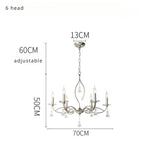 lustre pendentif nickel cristaux transparents classique baroque salon restaurant