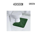 tapis bain doux antidérapant rapide absorbant moderne feuilles palmier vert foncé