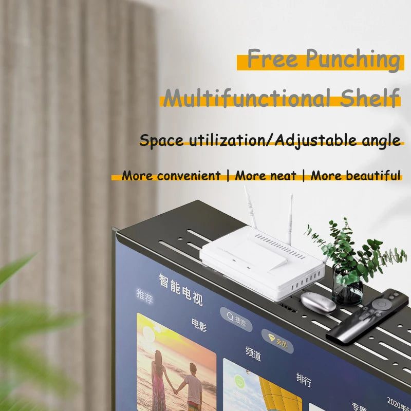 support mural multifonctionnel réglable acier noir moderne clips inclusion plaque protection