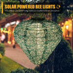 lanterne solaire led florale traditionnelle blanc rouge vert rose crochets tissu nylon opaque festive