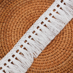 ruban macramé franges boho vert eau bleu marine orange noir blanc artisanal