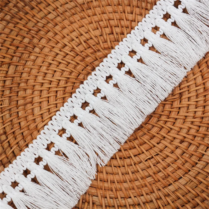 ruban macramé franges boho vert eau bleu marine orange noir blanc artisanal