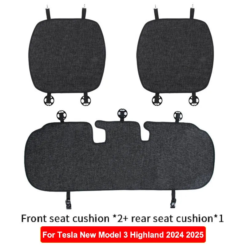 coussin siège tissu lin couvre revêtement arrière clips gris moderne protection voiture