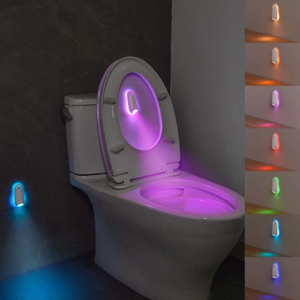 lampe toilette blanche moderne capteur mouvement recharge usb adhésif flux lumineux faible