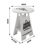 table basse moderne jaune rouge graphismes lettres forme abstraite contemporaine original ludique