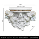 décoration murale étagère ange résine bleu doré blanc classique baroque chambre salon