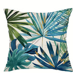 taies d'oreiller motif feuilles tropicales moderne polyester peacheskin 40x40cm 45x45cm 50x50cm 60x60cm