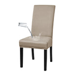 housse chaise moderne élasthanne polyester waterproof noir élastique transformation chaise ancienne neuve