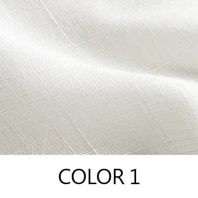 Stores lamelles coton lin, blanc gris bleu clair, moderne, intégré extérieur latéral