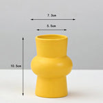 vase moderne céramique jaune sans plante décoration salon hydroponique pot fleur table