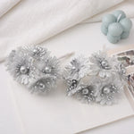 couronne fleurs artificielles mariage romantique décoration intérieure dorées tissu dentelle beige gris argenté