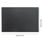 tapis barre silicone néoprène moderne perforé noir durable résistant chaleur comptoir maison