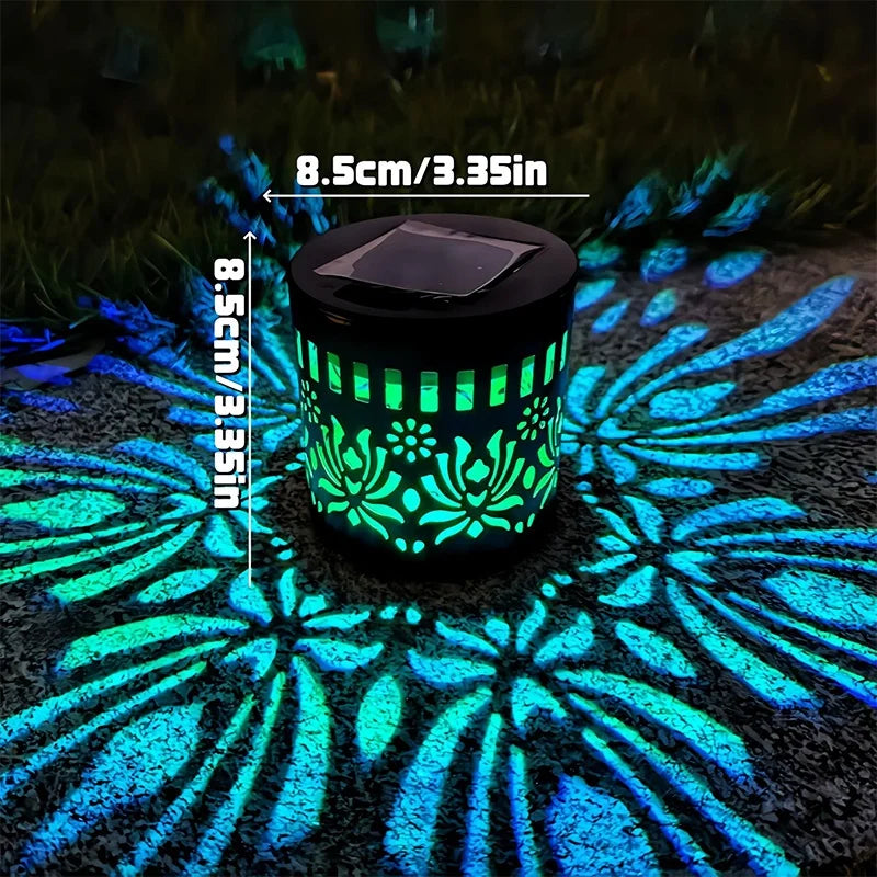 lampe solaire murale motif floral moderne panneau solaire bouton tactile étanche ip65 noir jaune