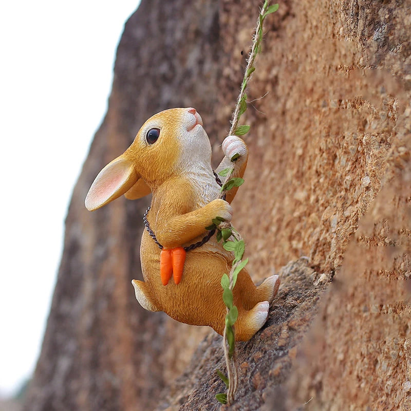 figurines animaux décoratives koala panda lapin escalade corde extérieures patio jardin adorables enfants