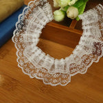 ruban dentelle fine rose clair rouge bleu clair vintage romantique fronces polyester 4.5cm