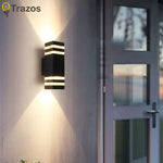 applique murale led moderne noir sans grille extérieure hydrofuge 85265v