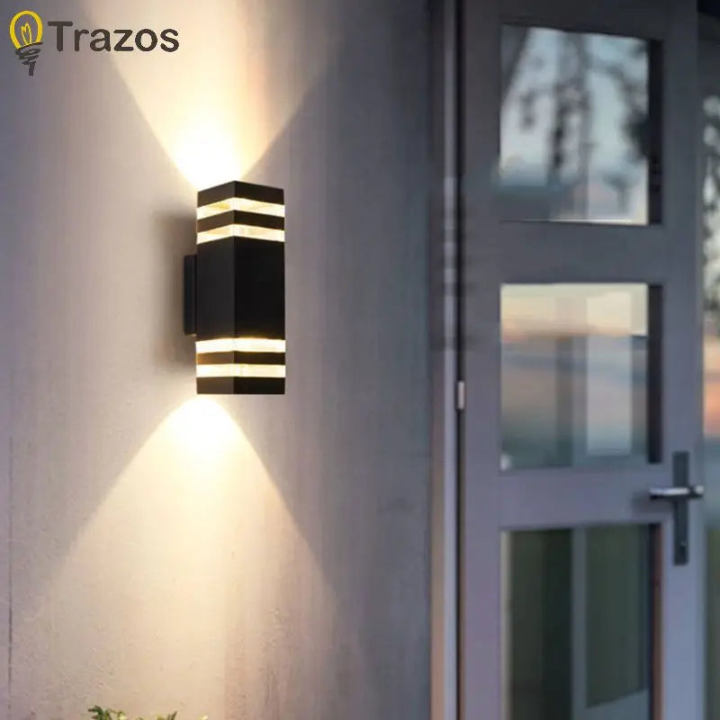 applique murale led moderne noir sans grille extérieure hydrofuge 85265v