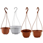 pots suspendus marron blanc modernes plantes balcon jardinières plastique pvcHooks