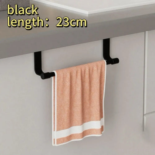 porte serviettes suspendu porte placard acier noir rack cuisine sans vis crochets