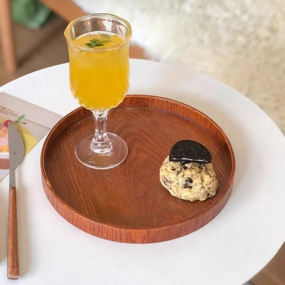 assiettes plates bois marron grain naturel modernes set différentes tailles