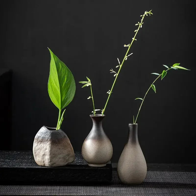 vases céramique gris moderne minimaliste décoration intérieure salon table haute température