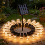 guirlande lumineuse solaire édison ip65 étanche 5m 20 ampoules ambrées vintage extérieur intérieur