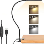 lampe moderne rechargeable usb noir flexible clip aluminiuméconomieénergie