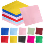 serviettes papier colorées anniversaire enfants fêtes simple bleu rose rouge noir vert jaune violet