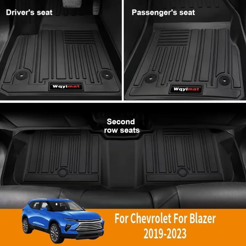 tapis sol voiture noir rayures horizontales moderne conducteur passager deuxième rangée