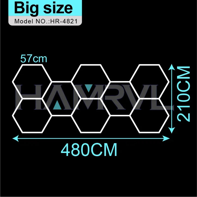 tube led blanc hexagonal moderne adhésif flux lumineux 2000 82000 121v 240v