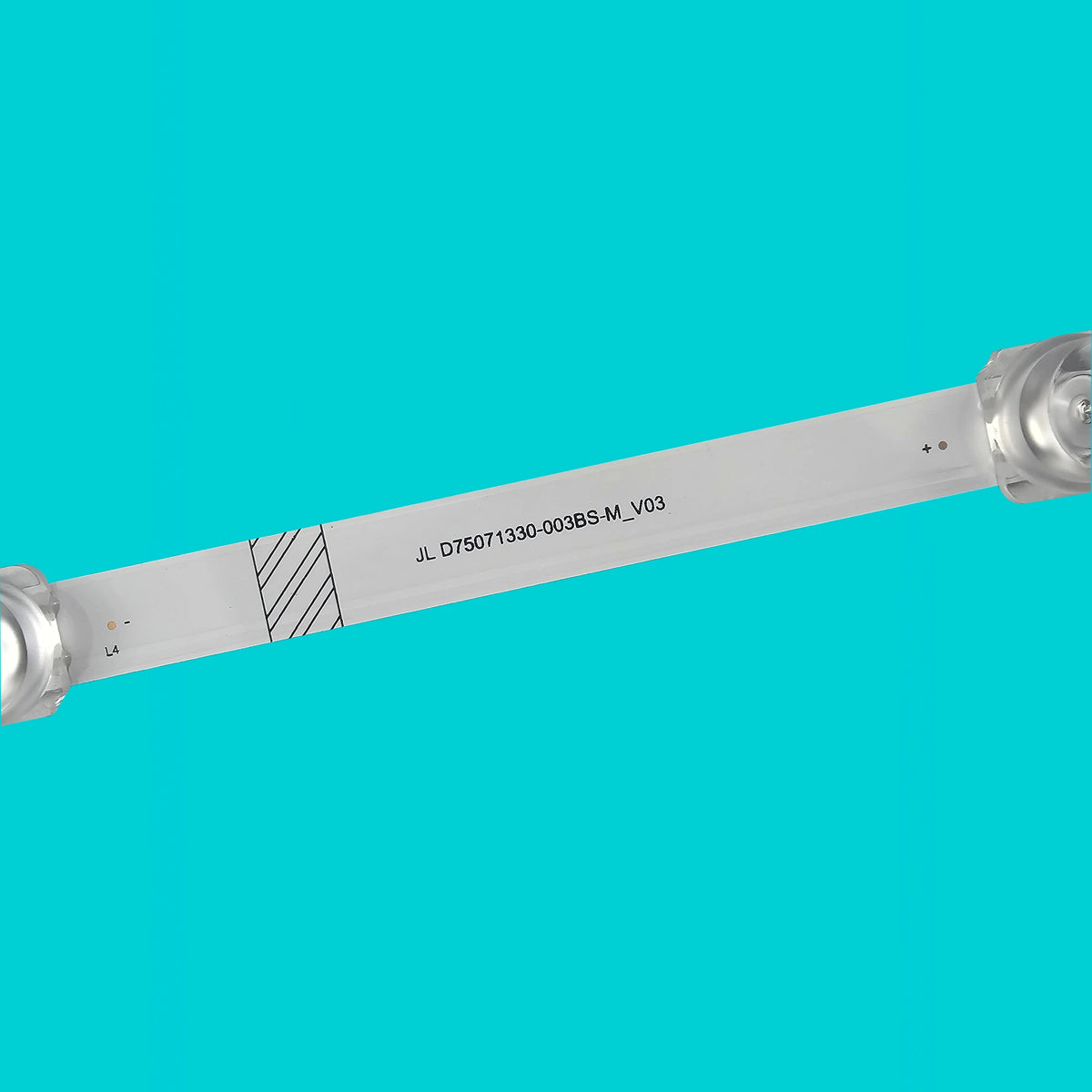bande lumineuse led blanc rayures noires modernes connecteurs électriques fixations numéros série