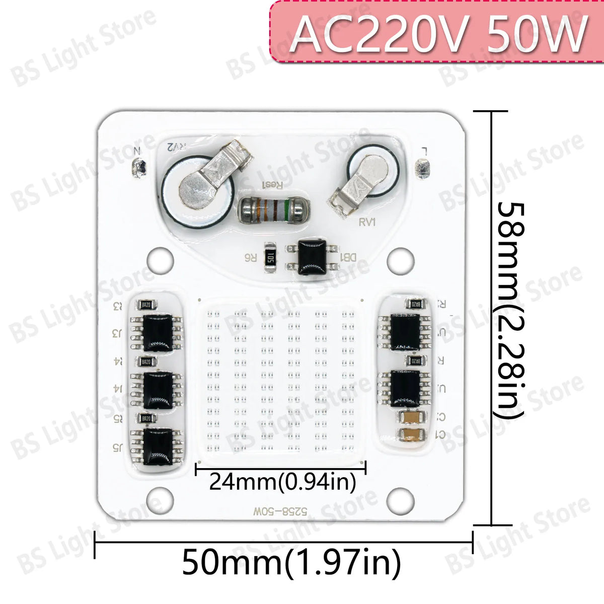 projecteur led diy module 50w blanc jaune rouge bleu modernes circuits imprimés conducteurs
