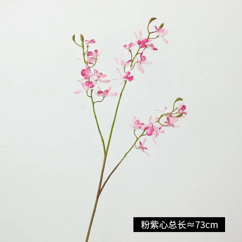 fleurs artificielles cymbidium soie rose blanc jaune rouge modernes intérieur mariage anniversaire baby shower