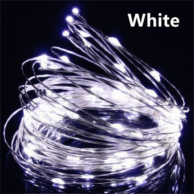 guirlande lumineuse led doré blanc moderne 10m 5v fil cuivre éclairage décoration noël mariage