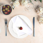 serviettes blanches coton 40x40cm douces absorbantes classiques maison événements restaurants