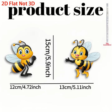 décoration murale 2d abeilles autocollants jaune noir blanc patio jardin