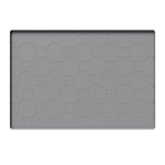 tapis toilette chat gris hexagones moderne imperméable daim easy clean 71x55cm