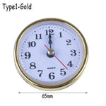 horloges murales classiques quartz blanc doré bronze números romains cadran lignes noires decoration florale
