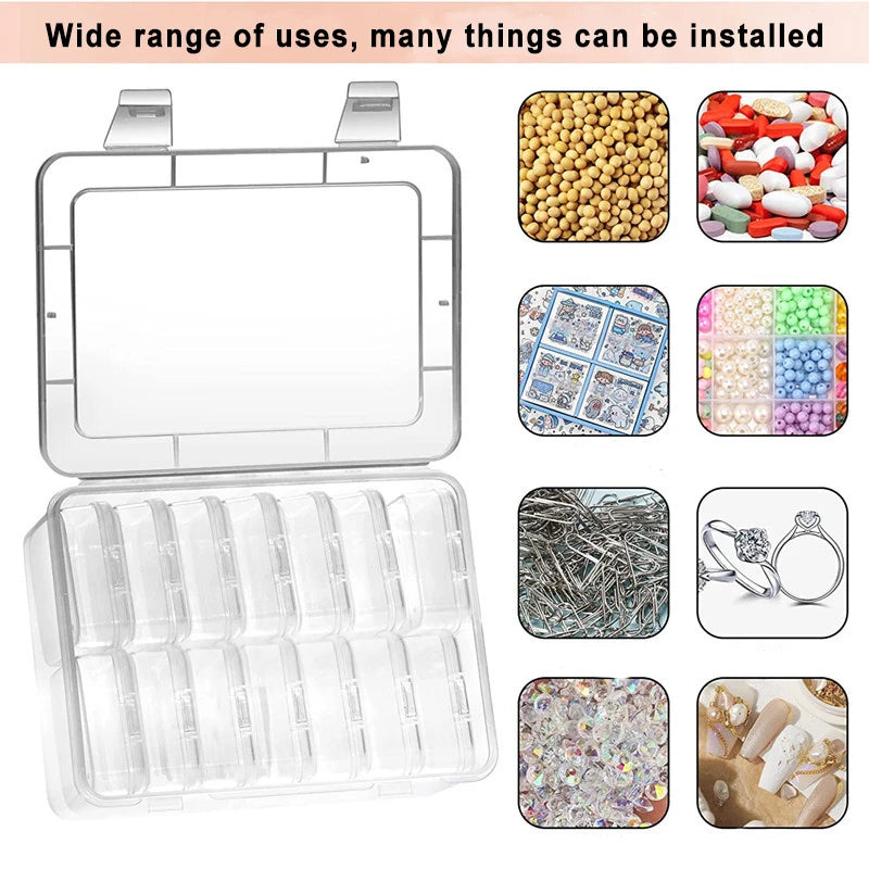 boîtes rangement transparentes modernes petites boîtes amovibles clips pratiques bijoux maquillage