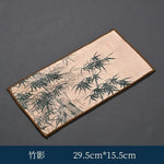 tapis table serviettes motifs floraux abstraits couleurs variées traditionnel salon thé