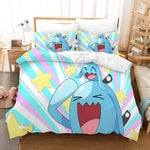Ensemble de literie Pokemon bleu marine pour garçon