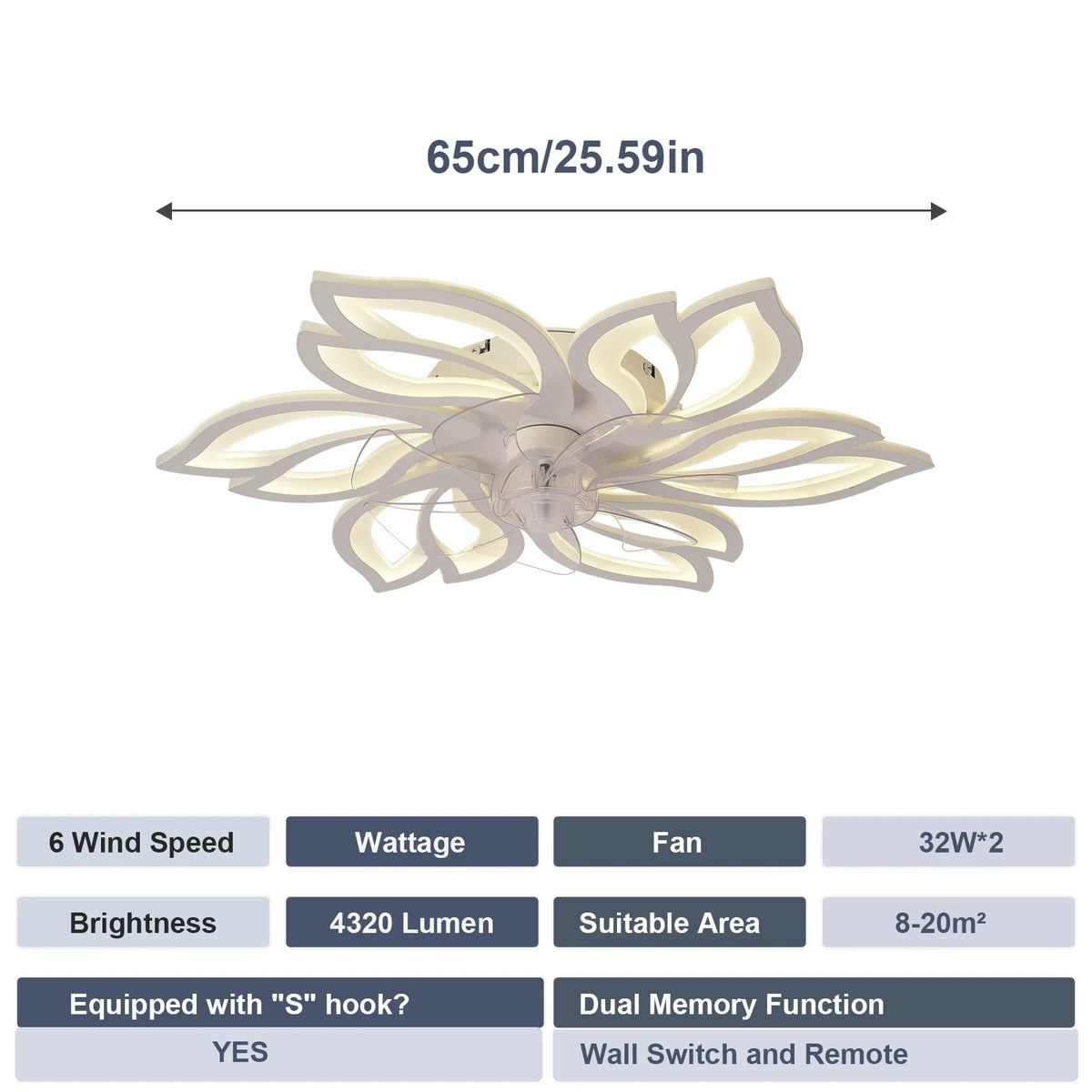lampe led moderne télécommande feuilles stylisées blanc noir réglable