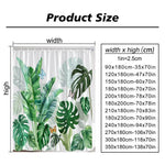 rideau douche personnalisé motifs tropicaux feuilles fleurs papillons couleurs vives polyester moderne tropical blanc