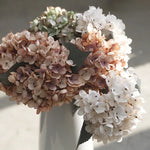 Décoration intérieure bouquet hortensia artificiels soie rose blanc vert classique mariage anniversaire chambre