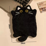 serviette toilette gant noir chat peluche super absorbante cordon cuisine salle bain
