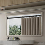 tige rideau noir moderne sans perçage acier inoxydable réglable perforée salle bain balcon