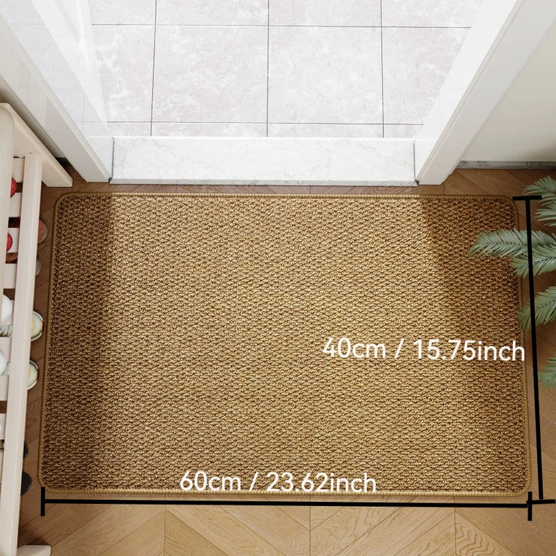 tapis durable extérieur résistant antidérapant moderne texture tissée beige clair sol entrée chambre adultes