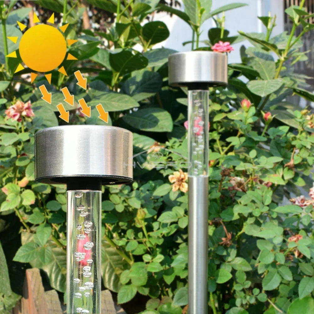 lampe solaire moderne transparente bulles océan décorative jardin extérieur éclairage led