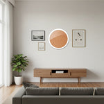 cadres photo ronds décoration murale bois texturée moderne minimaliste bohème différents