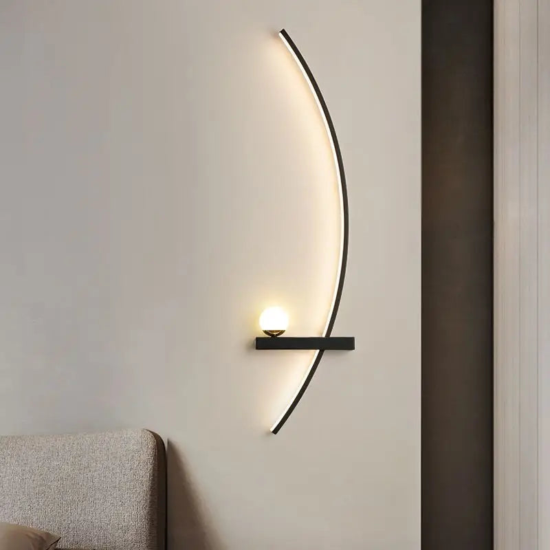 lampes murales modernes étagère noir blanc marbre dimmable 2000lm 105cm